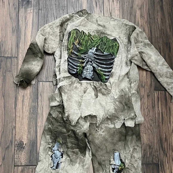 Child Zombie Costume with Exposed Skeleton Design - Picture 1 of 6